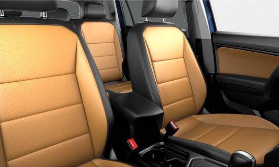 folded, five-seat models have 57% greater cargo space than Tiguan Limited Upholstery choices: