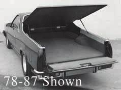 EXTERIOR PARTS AND TRIM 1964-87 Upholstered Bed Liner Covers entire truckbed.