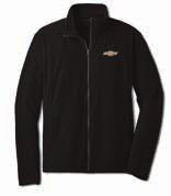 Men's Black Full Zip Lightweight Microfleece Chevy Jacket 100% Polyester Gold Bowtie On Front Left Chest Color: Black Imported Sizes: M-4XL For cool-to-cold weather, this lightweight microfleece
