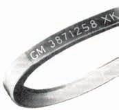 ENGINE AND RELATED 55-196684 GM Licensed Belts GM Licensed, Original Style Belt Indented GM Logo, Codes & Part Numbers For Use With Correct Pulleys & Accessory Brackets Only Our Licensed GM