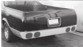 55-195341 1978-87 Roll Pan Fantastic Upgrade For Any El Camino Adds A Smooth Sleek Modern Finish To The Rear Of Your El Camino By Eliminating The Back Bumper Taillights Not Included Retains Your