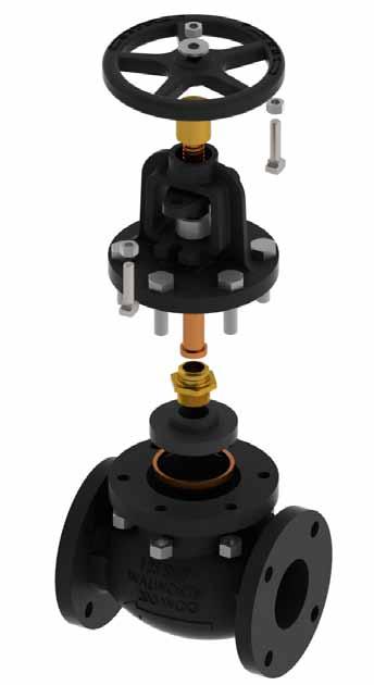 WALWORTH CAST IRON RISING STEM GLOBE VALVES CLASS 125 DESIGN FEATURES Design in accordance with MSS SP-85 CLASS 125 Rising Stem Cast Iron Construction Bolted Body design Handwheel Operated Face to