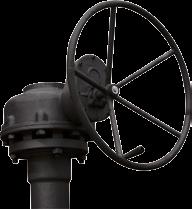 Valves can be supplied with manual handwheel/ gear operation, chain wheel, as well as electric, pneumatic and hydraulic actuators.