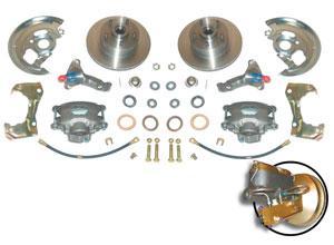 FRONT DISC BRAKE CONVERSION FULL KITS Kit converts front drum to factory style disc brakes.