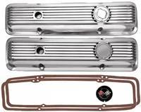 95 Kit Aluminum, Black with Polished ribs Includes gaskets and Emblem VALVE COVER MOUNTING BOLT KITS - Small