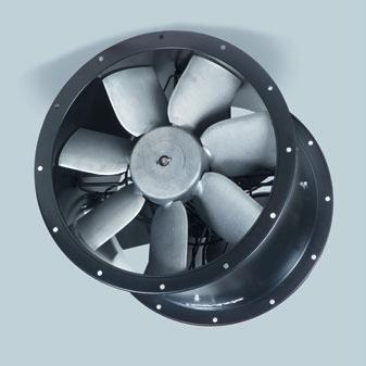 xial-flow Fan TCx, TCTx Construction xial fan in cased version with casing of welded steel sheet and two contrarotating impellers made in die casted aluminium, dynamically balanced according to