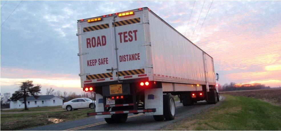 Field Testing Plan - RWD Triplicate runs conducted on each site Five test speeds: 20, 30, 40, 50, and 60 mph High speed not possible on secondary roads Field testing