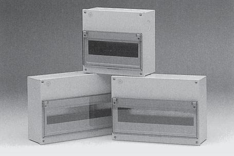 E Residential enclosures Surface mounting FIX-O-RAIL METAL DESIGN Metal enclosures Features For surface mounting Suitable for DIN-rail mounting devices up to 70 mm as MCB s, RCCB s, relays, switches,