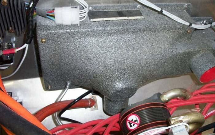 air muff on exhaust to air box Figure 40.