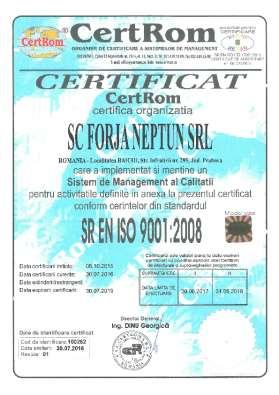 10.2005; current certification: since 30.07.2016; validity: 30.07.2018; Certificate no. 100262 issued on 30.