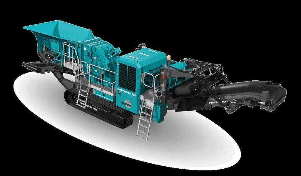 IMPACTOR 24 25 TRAKPACTOR 250 The Powerscreen Trakpactor 250 horizontal shaft impactor is a compact track mobile crusher designed for small to medium sized operators in the recycling and demolition