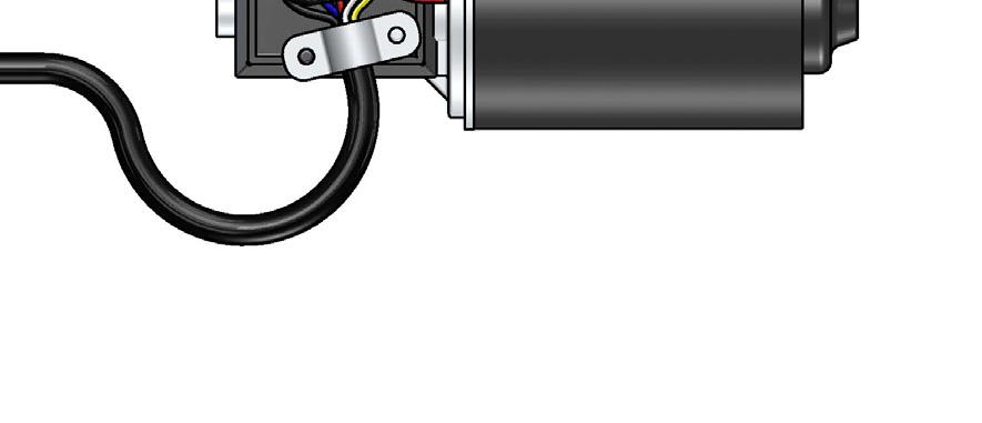 Connect the wiper to the ship's electrical installation; see the diagram above. Use a 5 lead cable with a diameter of at least 1½ mm 2 (16 g) each, for cable lengths of max. 10 m.