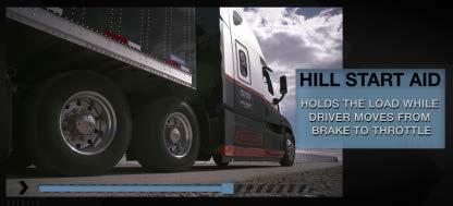 Hill Start Aid (HSA) When transitioning from a standstill to acceleration on a grade of 3% or more, Hill Start Aid acts as a brake assist feature to prevent rollback for up to 3 seconds.