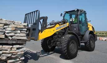 A lower machine height and lower center of gravity increases the stability of New Holland