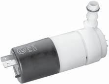 Water pumps Water pumps WSS = window cleaning / SRA = headlight cleaning Application: SRA Power: 2.5 bar, 7.