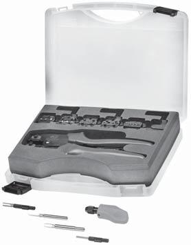 Crimping and release tools Crimping and release tools Professional crimping tool set Thanks to its special profile geometries, the professional crimping tool forms very precise radial contacts.