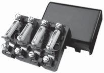8A fuses according to DIN 72 582, form A, for cables up to 6 sq. mm, with screw or blade terminal contacts 6.3 x 0.8 mm.