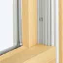 C Natural wood stops are available in pine and prefinished white. C Exterior D J H B I D Weatherstripping in combination with flexible jamb liner system provides a barrier against wind, rain and dust.