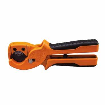Ratcheting PVC Cutter Ratchet action allows easy, one-hand cutting. Quick one-handed blade release no tools required.