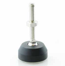 STION 28 - ONVYOR OMPONNTS & SSORIS 778 Steel Nickel Plated, Plastic ase Levelling Foot Stem - Steel Nickel Plated Pad - Polypropylene with Rubber Insert Supplied complete with nut P = Safe working