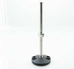 STION 28 - ONVYOR OMPONNTS & SSORIS 778 ouble olt own Levelling Foot Stem - Steel Nickel Plated Pad - Polypropylene with Rubber Insert Supplied complete with nut P = Safe working load in kilograms