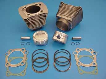 XL Evo 1986-On 1200cc XL Conversion Cylinder & Piston Set Set includes 2 silver finished cylinders or black wrinkle with milled edge fin cylinders.