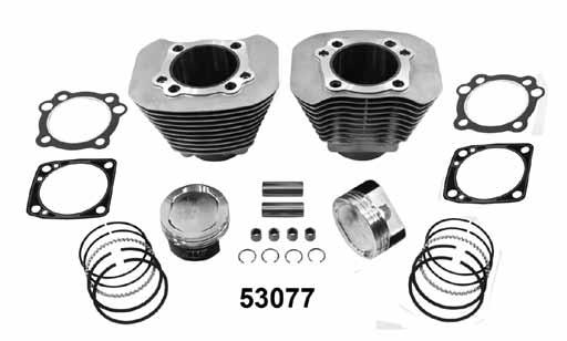 PCP Finish 53056 Black 53075 Silver 1200cc XL Cylinder and Piston Conversion Kit Kit includes 2 cylinders with milled edge fins, fitted Wiseco moly 9.