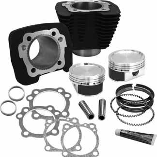 PCP Finish Fitment 53081 Black XL 1988-03 53082 Silver XL 1988-03 S&S Bolt-On XL Cylinder and Piston Kit Boost any 883cc Sportster to 1200cc without machining