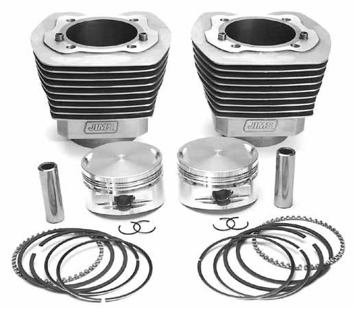 TC Cylinder Kits S&S BT Evo 106 3-7/8 Natural Cylinders 917044 Pairs 34837 Jims Twin Cam Cylinders and Piston Kits 100 to 117 Cylinder and piston kits feature larger bore cylinder and pistons.