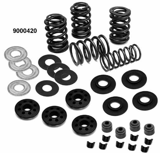 650 Lift Valve Spring Kits Kits fit stock style 2005-13 Twin Cam 96/103 Big Twins with 7mm valve stems and all S&S CNC ported heads. Made from high silicon, micro peened and nitrided kobe alloy wire.