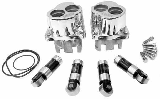 Lifter Base Jims Evo Billet Tappet Blocks with Tappets Made from 7075-T651 this kit features Big Axle Power Glide tappets. Accomodates a gross valve lift of.