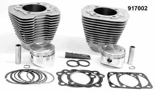S&S Cylinders/Pistons S&S 3-5/8 Bore V2 Big Twin Cylinders and 92-1900 and 92-1930 Series Pistons For Stock Style Evo Heads The 92-1900 and 92-1930 series pistons are forged, flat top, 3-5/8 big bore
