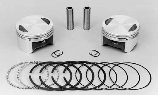 1340 Evo Piston Kits (Imported) Molly coated, cast pistons help reduce friction and wear, while allowing for adequate break-in.