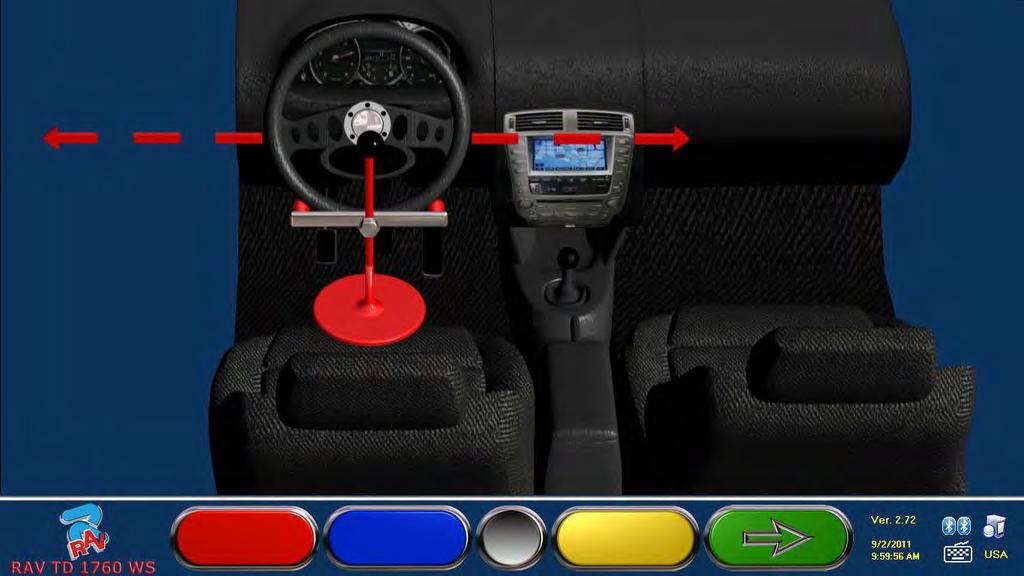 Steering Wheel Lock Install the steering wheel locked with the steering wheel spoke in the straight