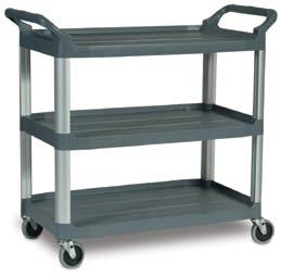 Utility cart, Utility cart with closed sides and ergonomic handles.
