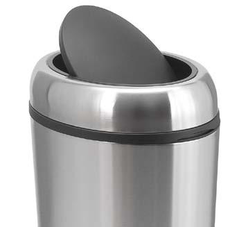 Table bins Round waste bin with swing lid, 0 litres Round waste bin