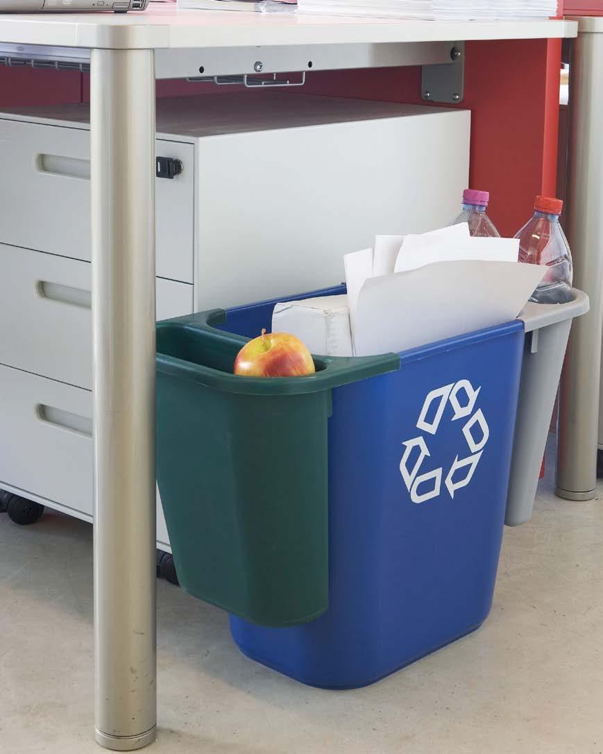 Waste paper bins Saddle bin, litres, An easy and effective way to recycle. Can be positioned inside or outside. Made from Polyethylene, Fits VB 00, VB 00 and VB 00.. ltr L, W., H.