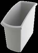 cm black VB 0 0 grey VB 0 Insert litres with lid A Plastic oval insert with colour coded lid for round and 0 ltr waste paper bins VB000/0// and VB0. ltr L., W, H.