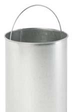 ltr Waste bags: 00 galvanized VB 000 00 Inner liner, litres Galvanized steel inner liner for round metal Ash-/waste paper bin 0 litres capacity (VB 00).
