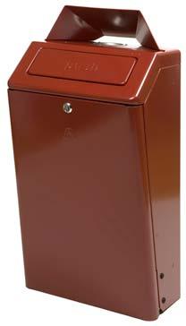 Aluminium Outdoor waste bin with ashtray Fully made from powder coated aluminium and therefore absolutely corrosion resistant.