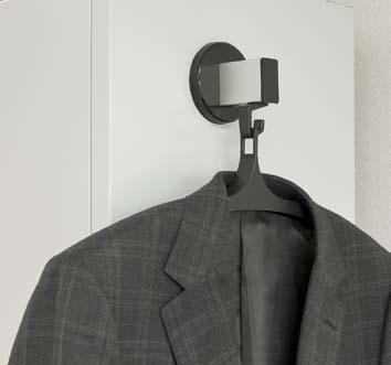 Coat hanger for coat racks Plastic black coat hanger. For all coat racks. L, W, H 