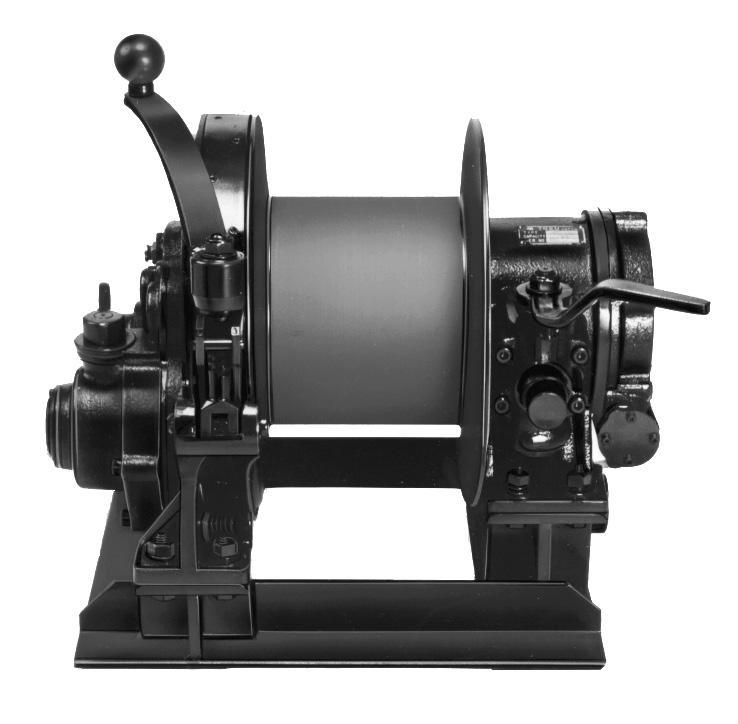 RRI-series - standard pneuatic winches Diensions Inlet M approx.
