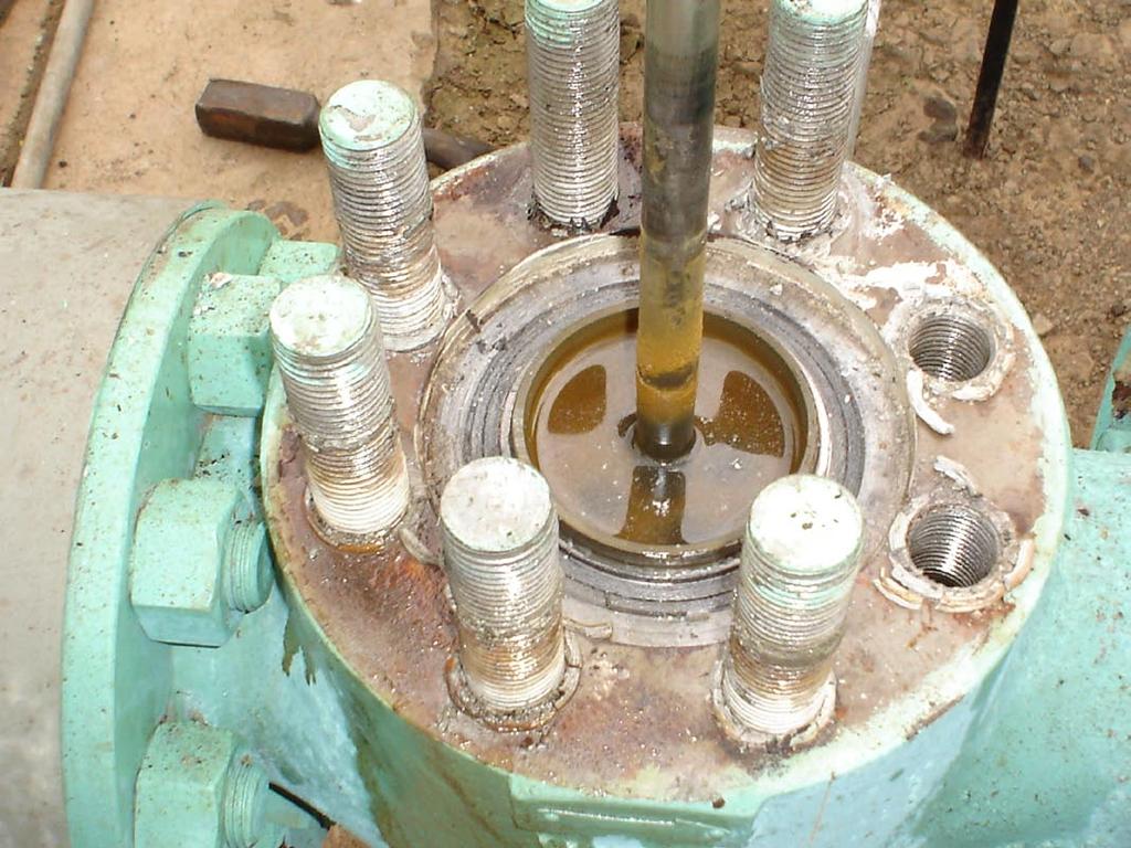 The silica scaling sealed the gaps among all the pump components and relatively high forces were applied to dismantle the pump, taking the risk of Figure 7. Radial-split type pump casing.