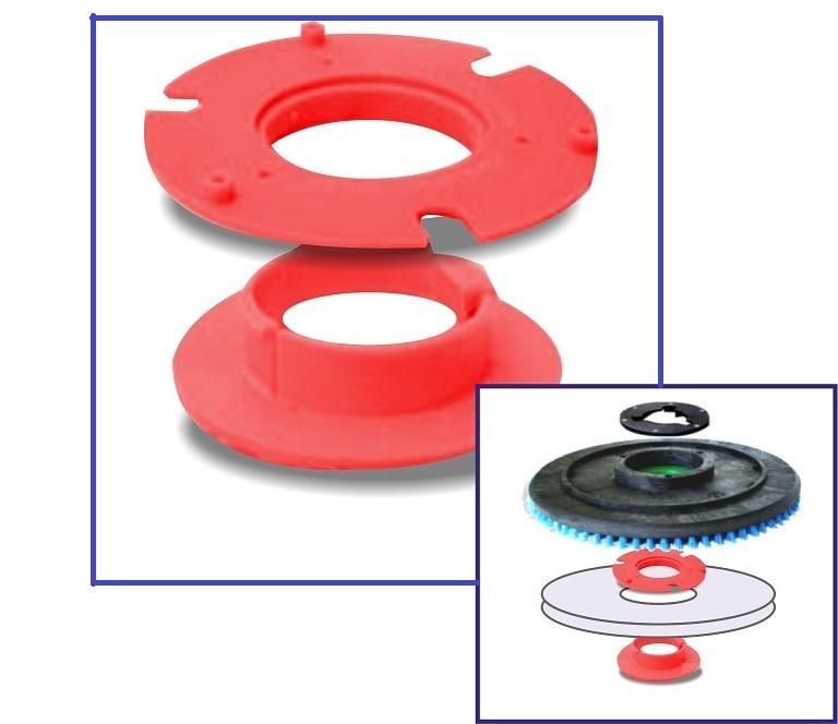 720304 - Solution Tank Hi Density Plastic Riser The 1 tall, high-density plastic riser mounts under a plastic or steel clutch plate, and gives extra clearance