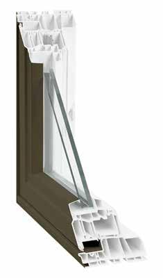 strong and durable. A typical competitor s corner welds (B) are visible. Robust frame profile features a beveled edge (C) like wood windows and patio doors.