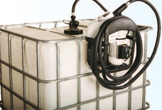 A separate air vent is required to allow the IBC Tote to breath, see page 5 for choice of vents, P/N 950391 and P/N 950392. System includes: 8 GPM, 115 VAC Self Priming Pump, w/ 6 min.