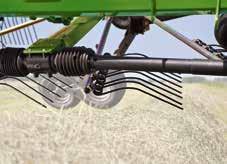 To ensure precise, safe and manoeuvrable steering of the multi-rotor hay rake at all times, it was reduced to only two durable joints.