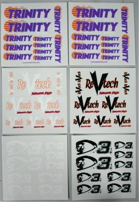 TEP6100 Trinity Sticker Sheet $4.99 REV6100 Revtech White Sticker Sheet $4.