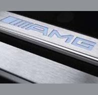 AMG door sill panels, illuminated (B6 602 1063) > Brushed