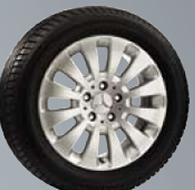 12-spoke wheel 16 (A204 401 0602) > Titanium silver - Wheel: 7J x 16ET 43 Tyre: